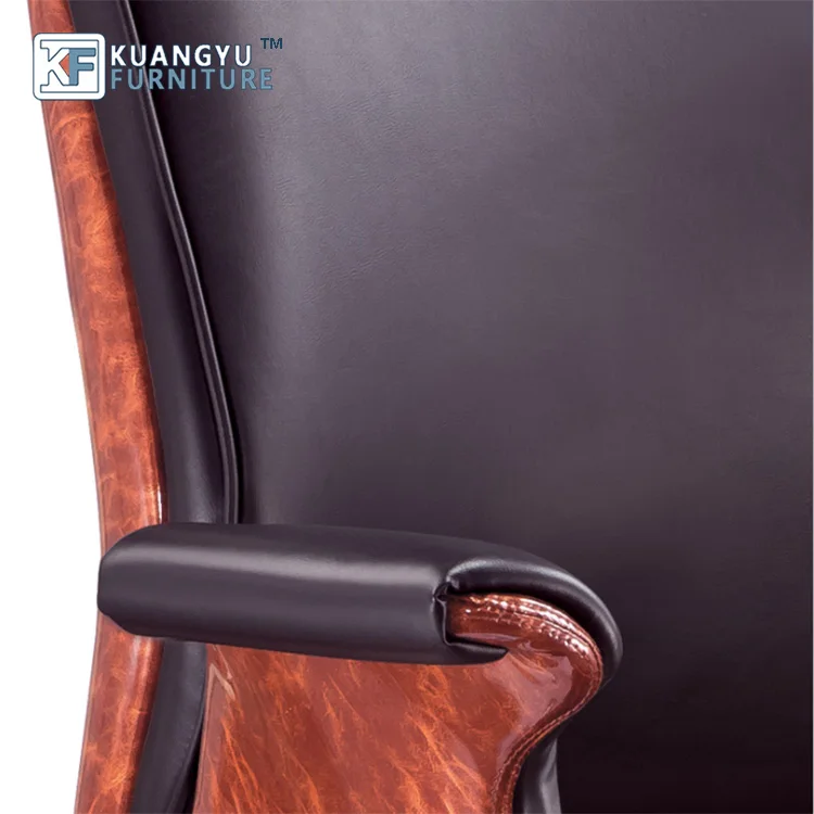 PU leather luxury real black leather office chair executive CEO big and tall boss chair