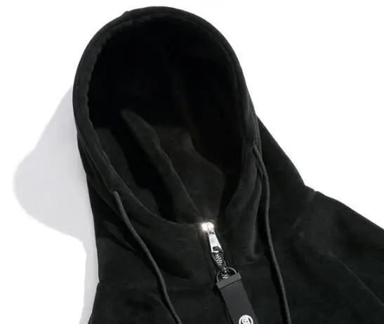 Custom logo mens blank velour thicken training jogging fitness hoodies sportswear tracksuit