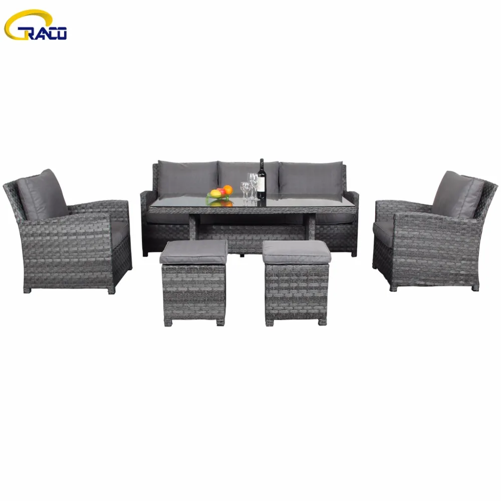
Hot sale custom furniture outdoor garden patio wicker sofa set 