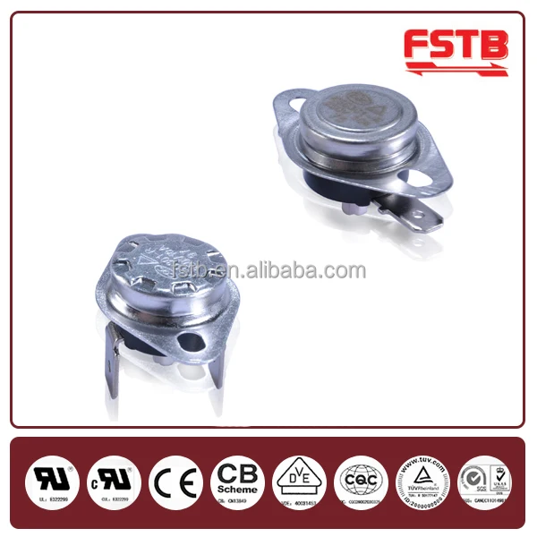 FSTB Ksd301 125v~16a 250v~10a 250v~16a Manual Reset Thermometer Bimetal Fixed Disc Thermostat Temperature Switch