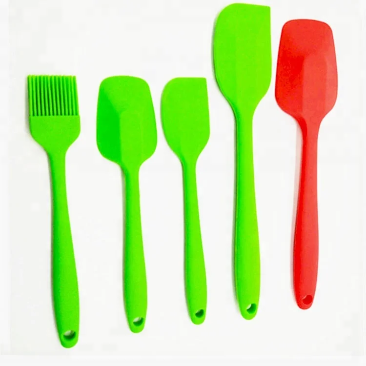 Heat Resistant Silicone Baking Spoons Spatula With Stainless Steel Core for Cooking Baking