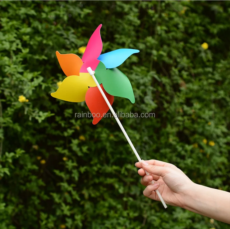 Wholesale plastic garden decoration diy multicolor windmill
