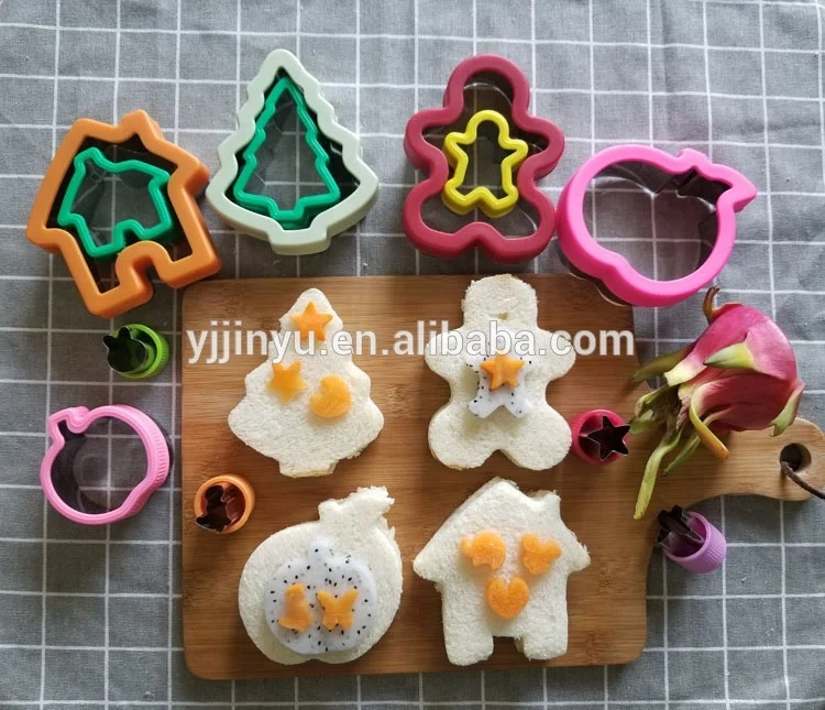 
Hot sale Sandwich set Cookie Mold Vegetable and Fruit Cutters set for kids Christmas shaped baking tools set 