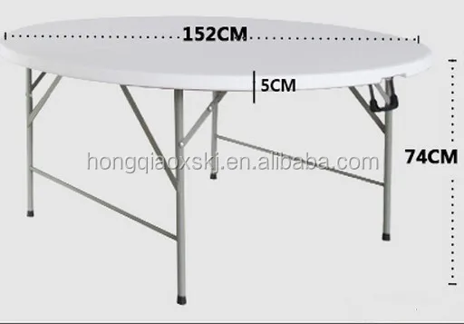 5FT Banquet Round Folding-in-Half Table|5ft round half folding table|8 people round folding table HQ-ZY152