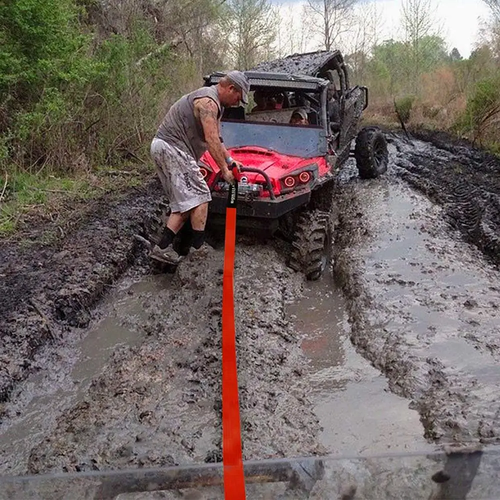 Tow Rope Car Tow Cable Towing Strap Rope With Small Forged Iron hooks