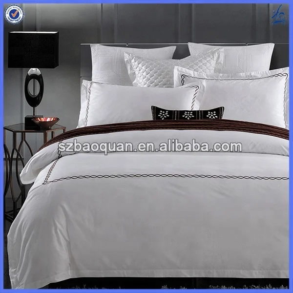 Professional custom 5-star hotel bed linen with pillows, bed linen set for hotels