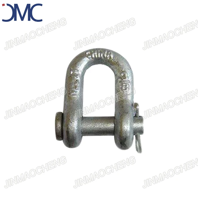 Hot Dip Galvanized 6:1 Round Pin Chain Shackle G215 Heavy Duty D Shackle 3/4 Inch