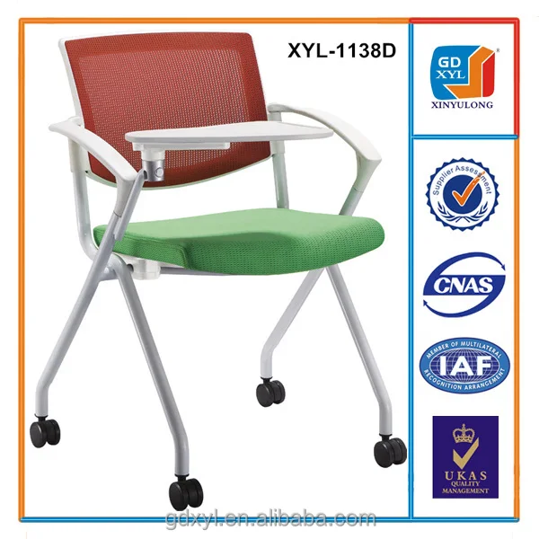 Office Star Deluxe Ventilate Mesh Back Free Flex Coal Seat  Folding Chair with Casters