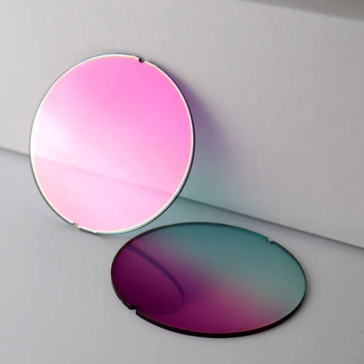 EXIA A9 Pink Mirror Lens Eyewear Vintage Sunglasses Lenses UV400 Base Curve 0