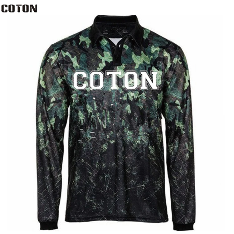 factory sublimation custom wholesale long sleeve cheap fishing shirts
