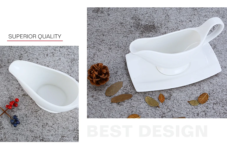 factory porcelain gravy boat for restaurant banquet