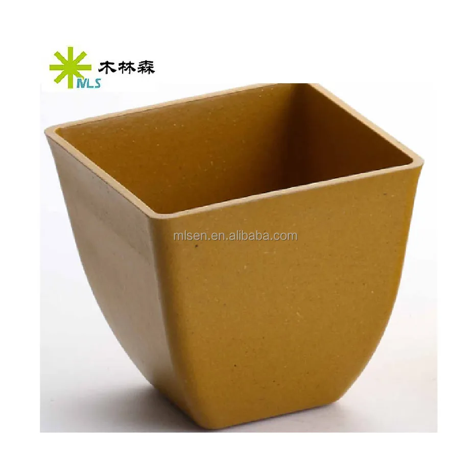 
New design biodegradable bamboo fiber flower pot 