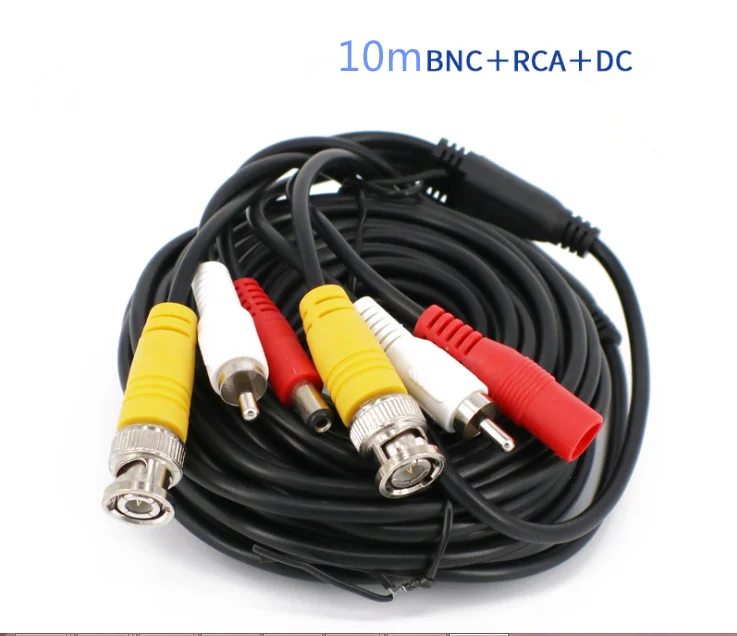 10 м BNC + RCA + AC CCTV видео расширение провода питания