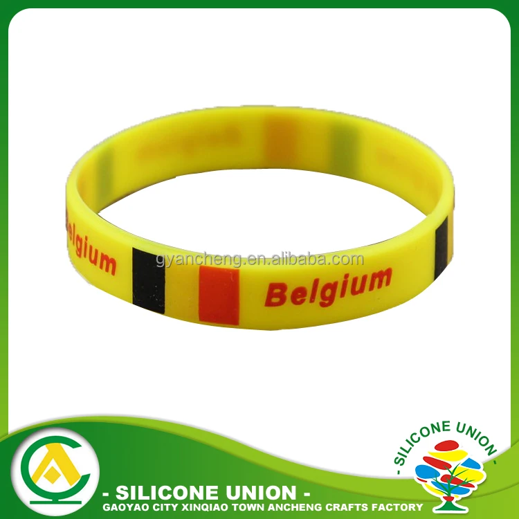 Fashion Belgium Flag Wristband, Belgium Jewelry, Belgium Souvenir