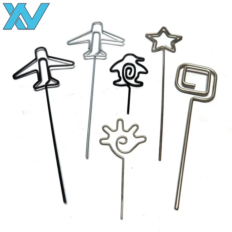 DIY assorted colors metal wire craft OEM desk memo holder clip cake Accessories