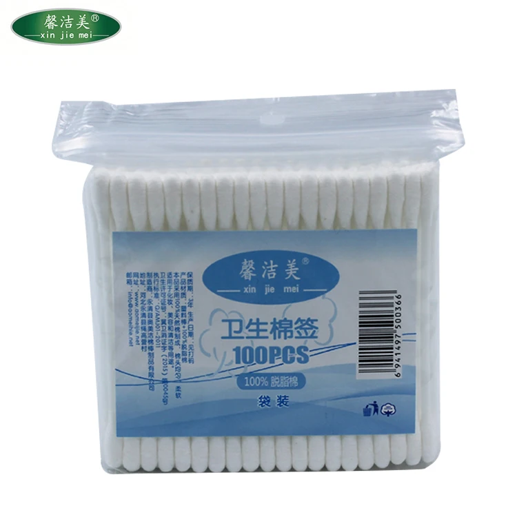 Precision Tips, Double Pointed Cotton Swabs with bamboo wooden Sticks for Makeup & Cleaning