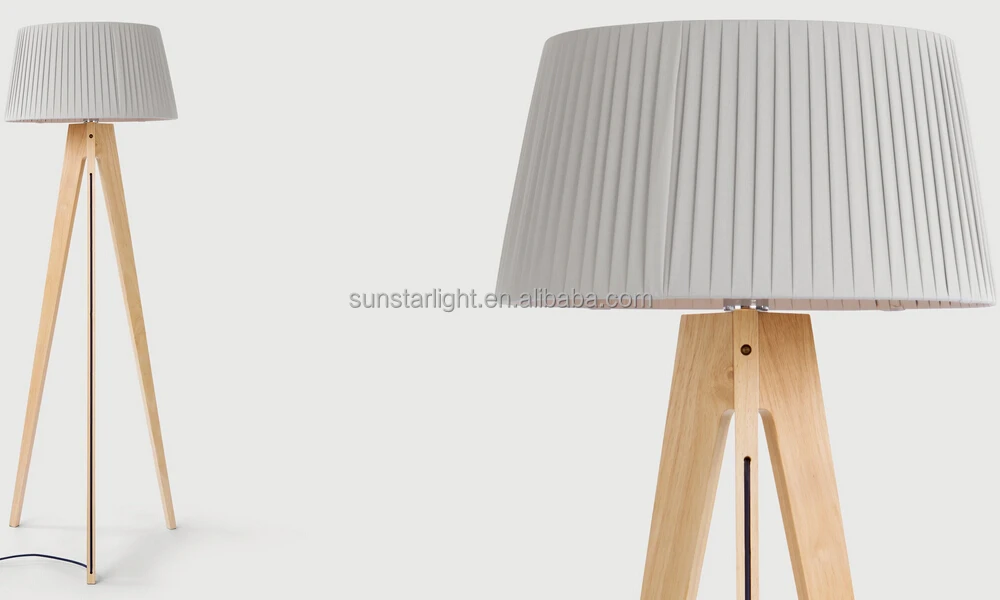 Modern Hotel Tripod Table/ Floor Lights 3 Legs Wooden Table / Floor Lamps