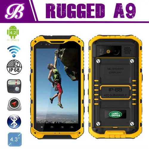 NFC прочный IP68 1G RAM 16G ROM 8.0M GPS Wi-Fi Bluetooth прочный мобильный телефон A9