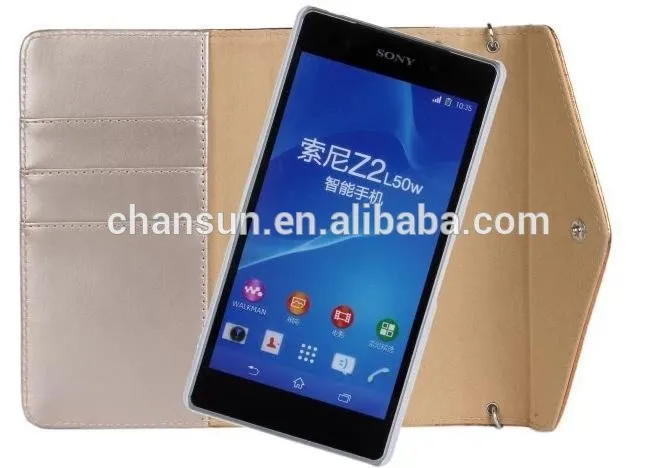 Cell phone case for Sony Xperia ZII L50W fashion design two in one leather case