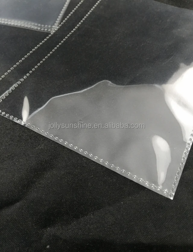 Custom 2- pocket Photo Album clear pages card binder transparent inner pages plastic photo sleeves
