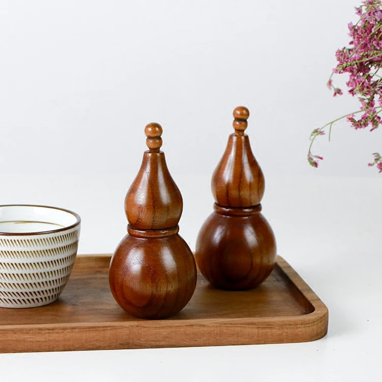 Classical Hot Sell Gourd-shaped Handmade Wooden Stand Toothpick  Holder