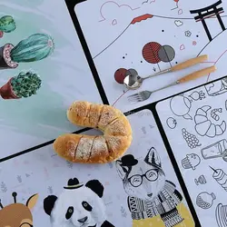 hot sale color printing plastic kitchen marble table mat