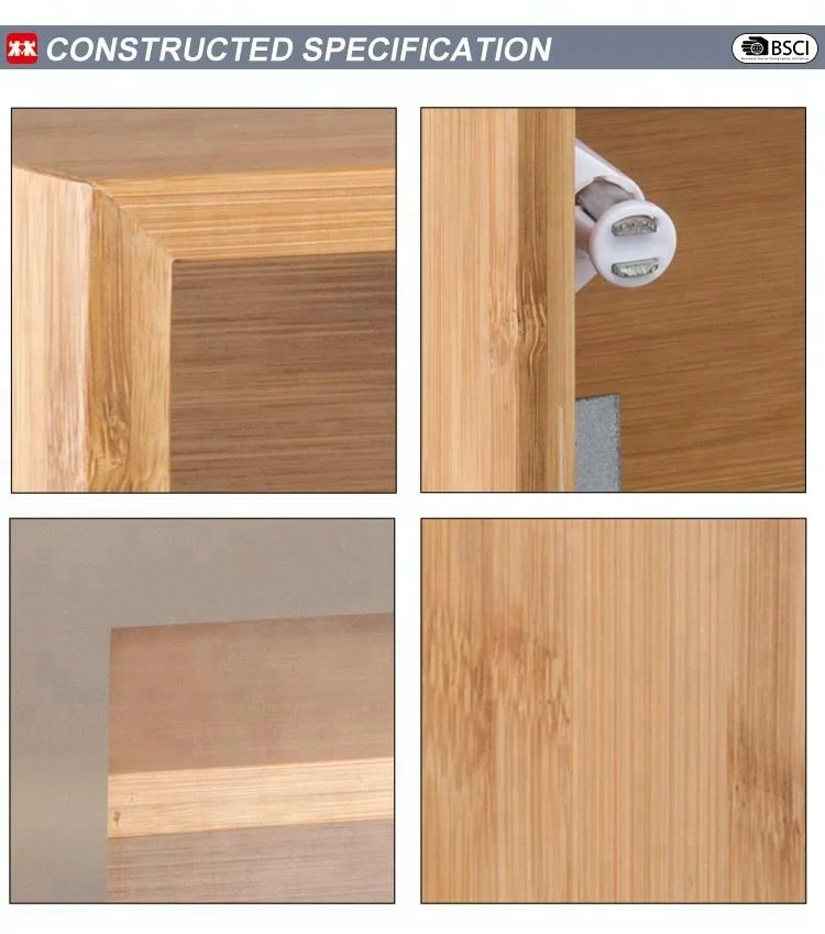 Бамбуковый настенный шкаф для лекарств