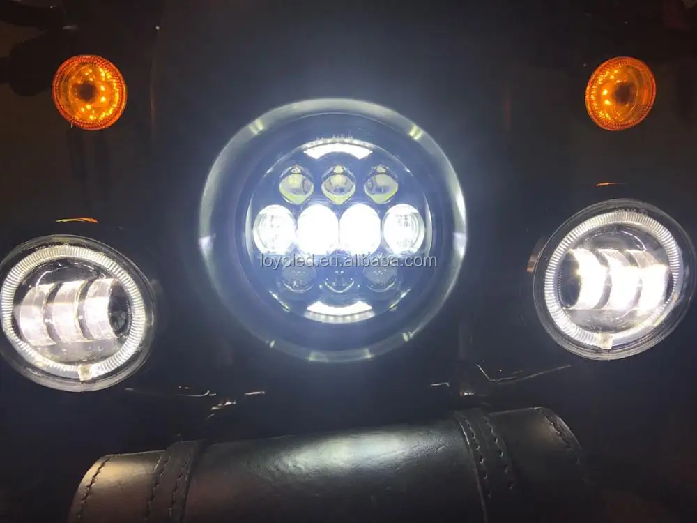 
High lumen motorcycle led projector headlights 5.75' 80w led headlight 12v head light high low beam for harley 