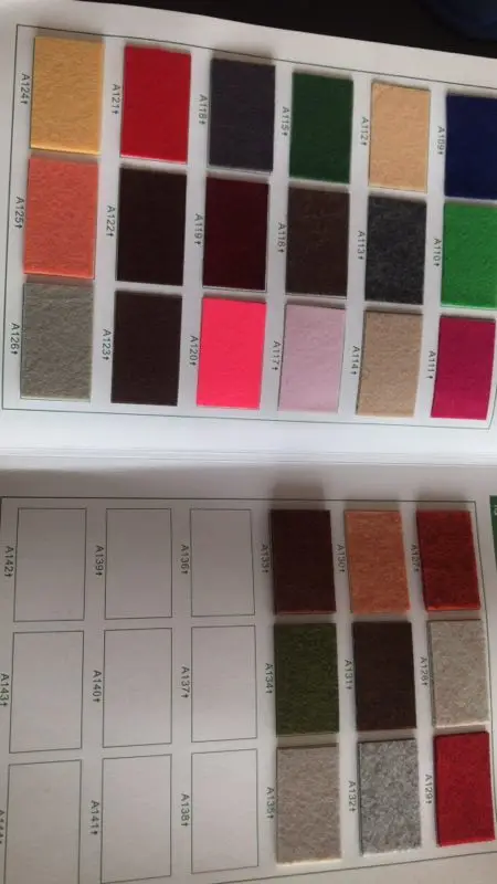 GRS certified nonwoven needle punched polyester felt for shoes industry