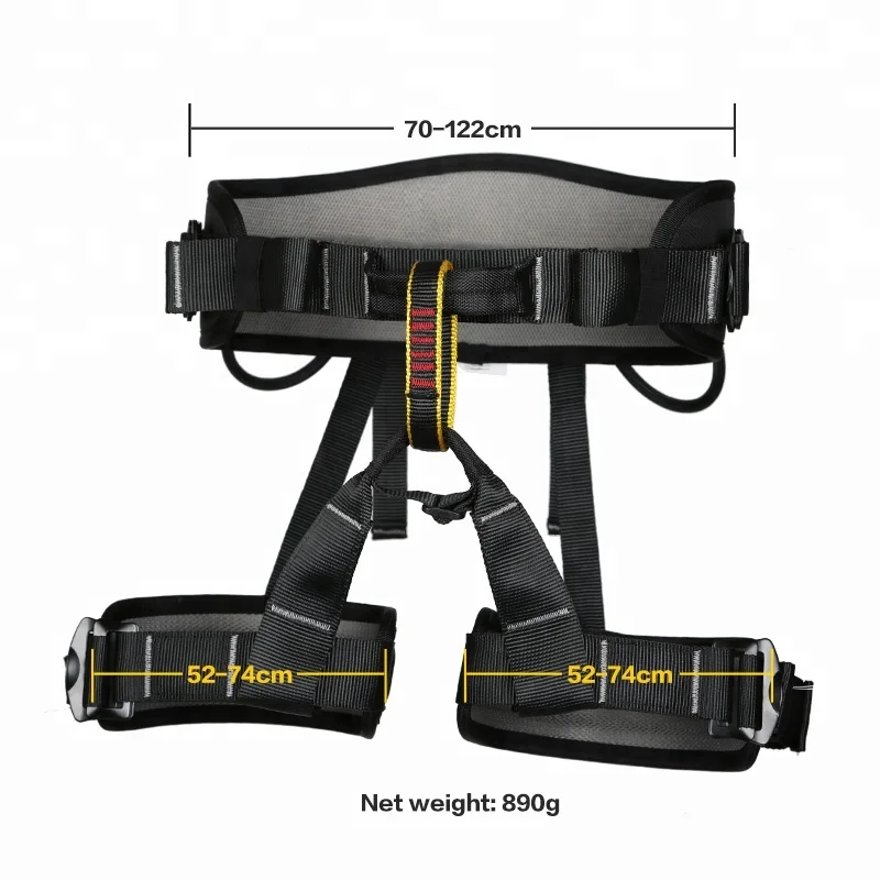 XINDA black half body safety harness set with belt for rock climbing