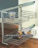 Модные кухонного шкафа многослойных раздвижной корзины