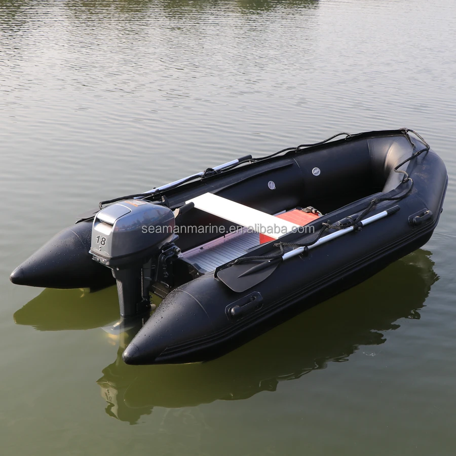 Seawalker 0.9mm PVC inflatable  boat 3.3M  with  aluminum floor  for fishing rowing and drifting