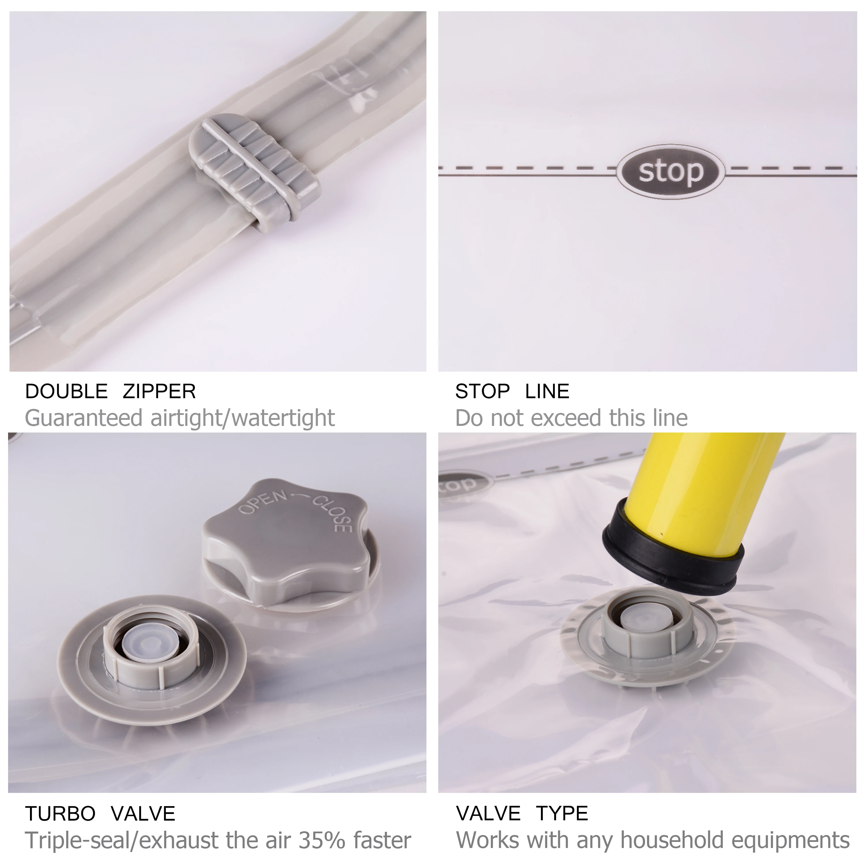 
CALORSA Space Saver Bags 8 Medium with Hand Pump Compression Premium Vacuum Storage Bag for Clothes 