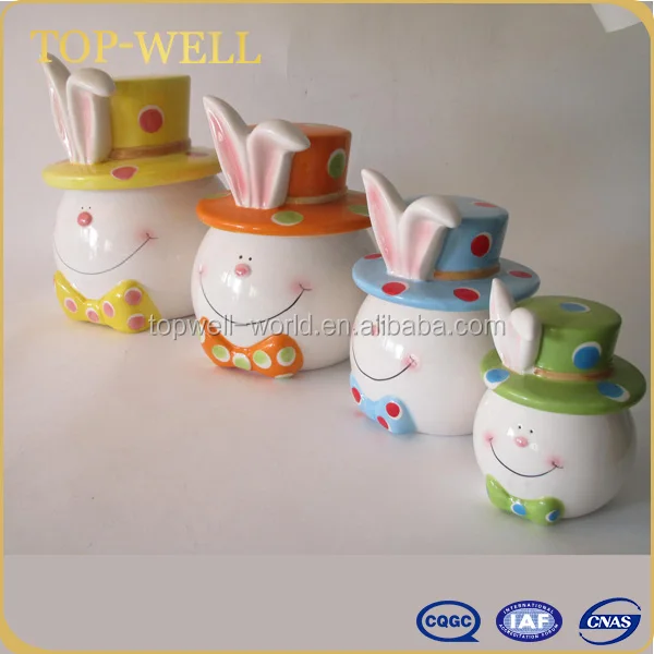 Blue Glaze Ceramic Onion Potato Garlic Storage Jar