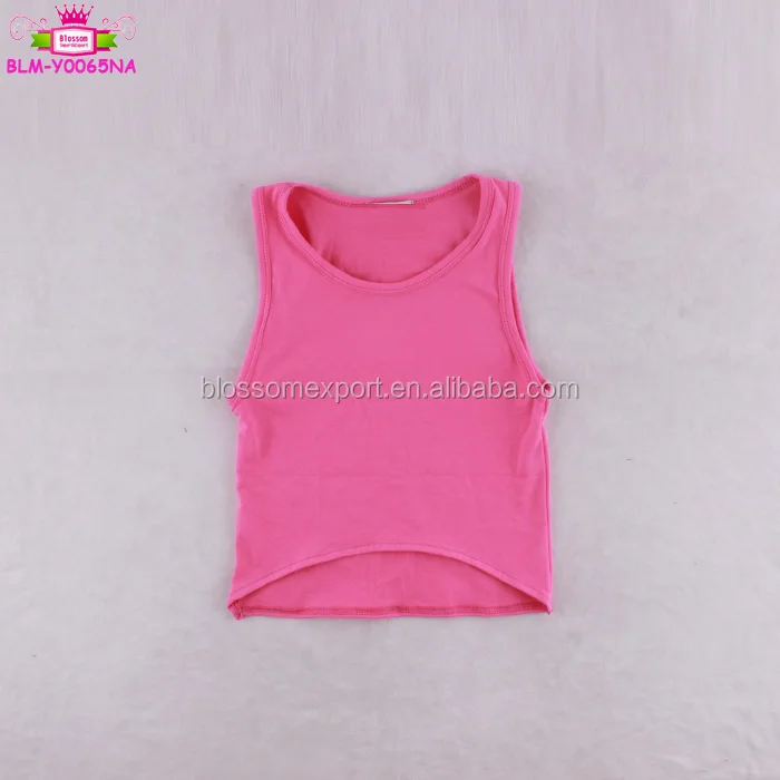 
Top 100 little girl models cotton plain vest singlet wholesale tank top custom made baby girl sleeveless high low tops 