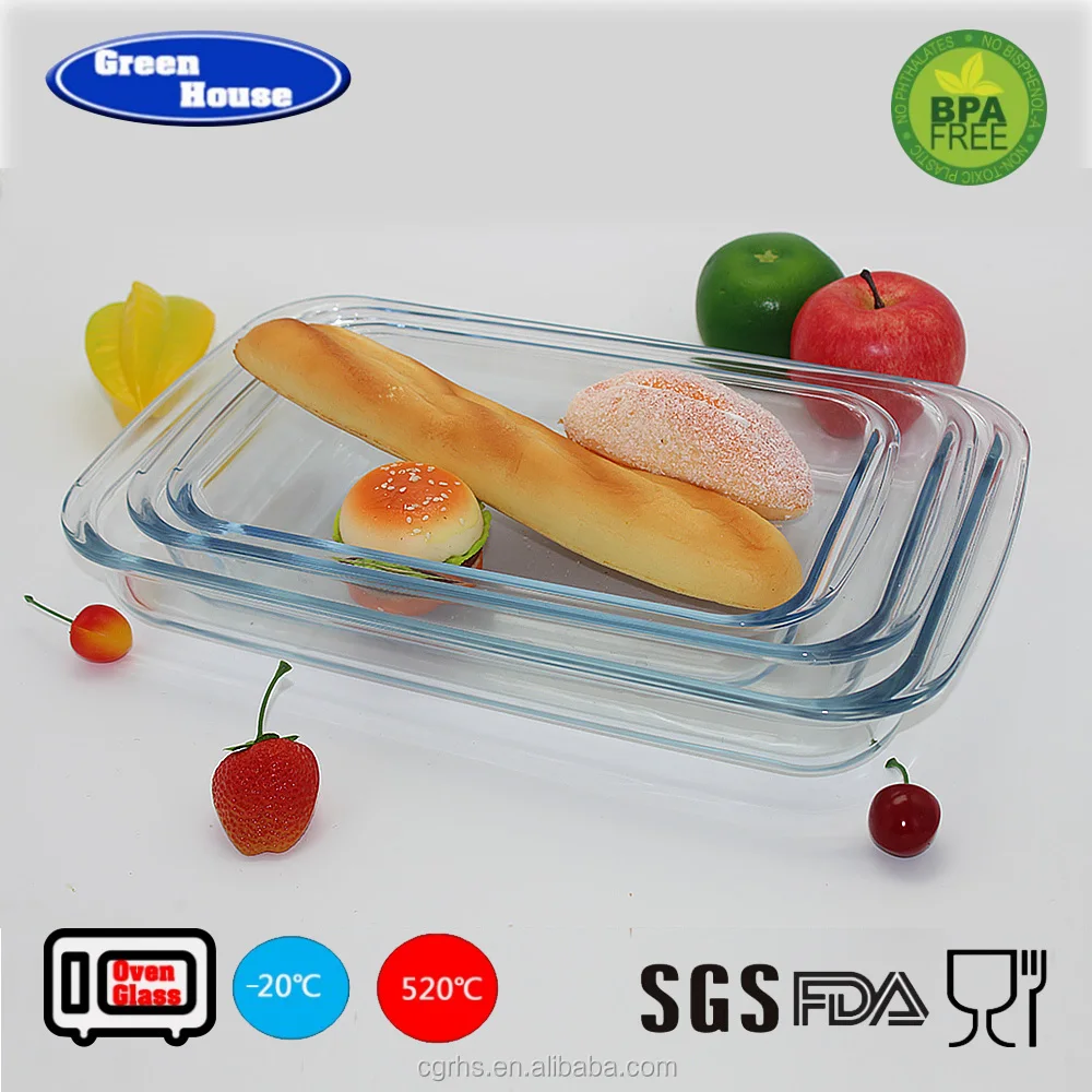 High borosilicate glass rectangular pyrex small bakeware baking dish
