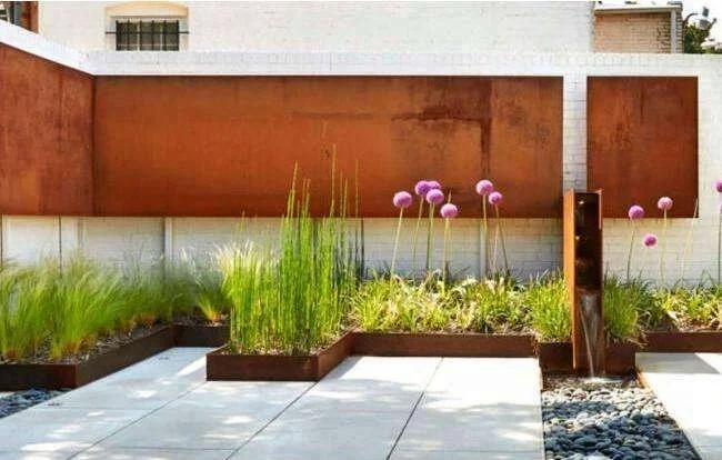 Metal lawn edging Weathering CORTEN Steel for garden