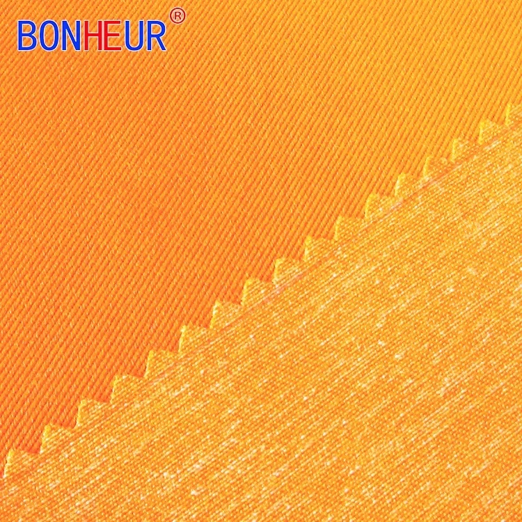 Poly Cotton Twill Fluorescent Orange Workwear Hi Vis Fabric