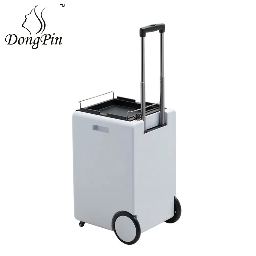 Cosmetic rolling makeup train case beauty hair salon equipment trolley travel case professional
