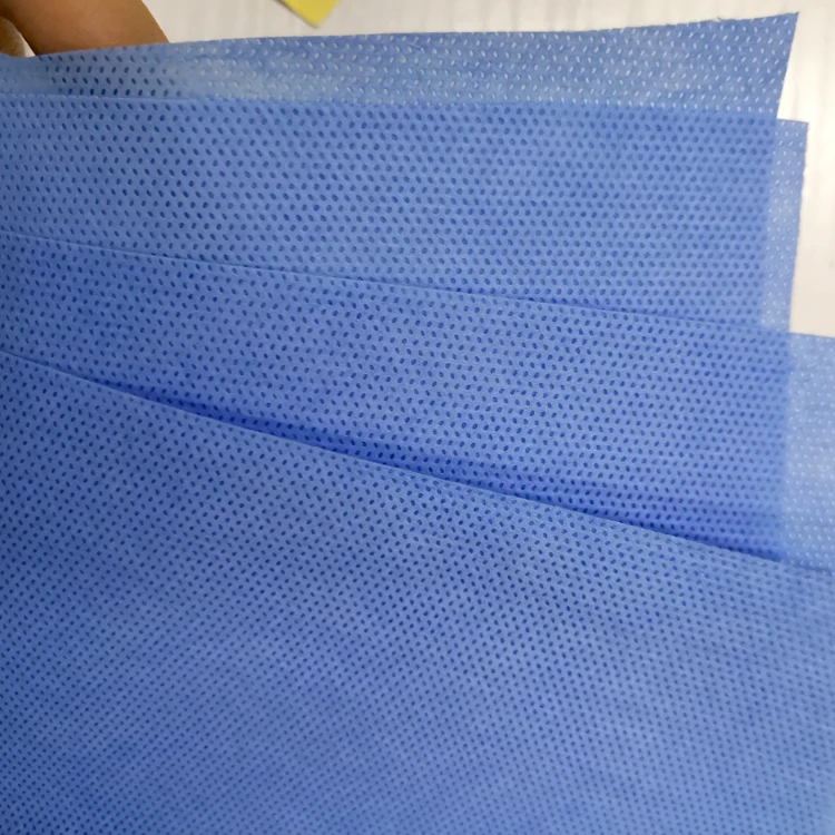 100%pp sms/smms spunbond textile non woven fabric roll for disposable surgical gown