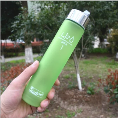 280ml Portable Bike Sports BPA free Water Bottle eco friendly nontoxic Plastic Water Bottle frosted candy color on sale