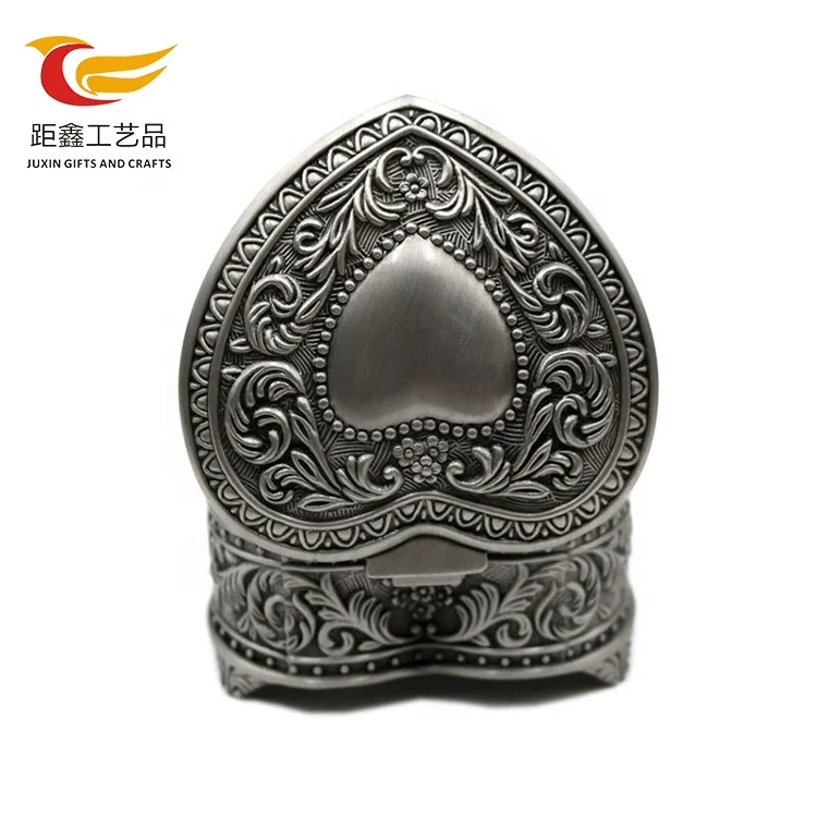 Custom logo metal zinc alloy old cd jewel gift case storage box