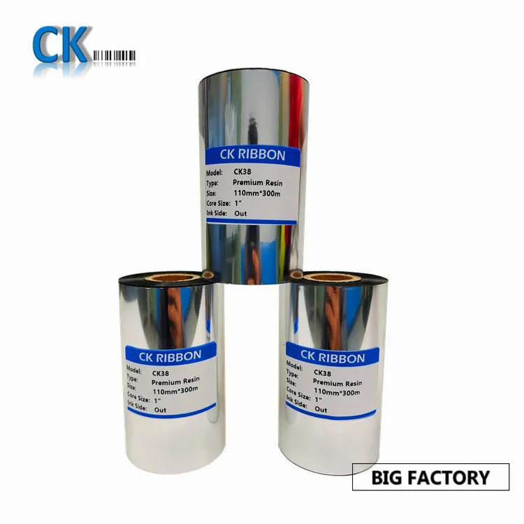 OEM Thermal Transfer Ribbon CK38 Premium Resin Thermal Transfer TTO Premium Resin Printer Ribbon For TTO Coding Machine