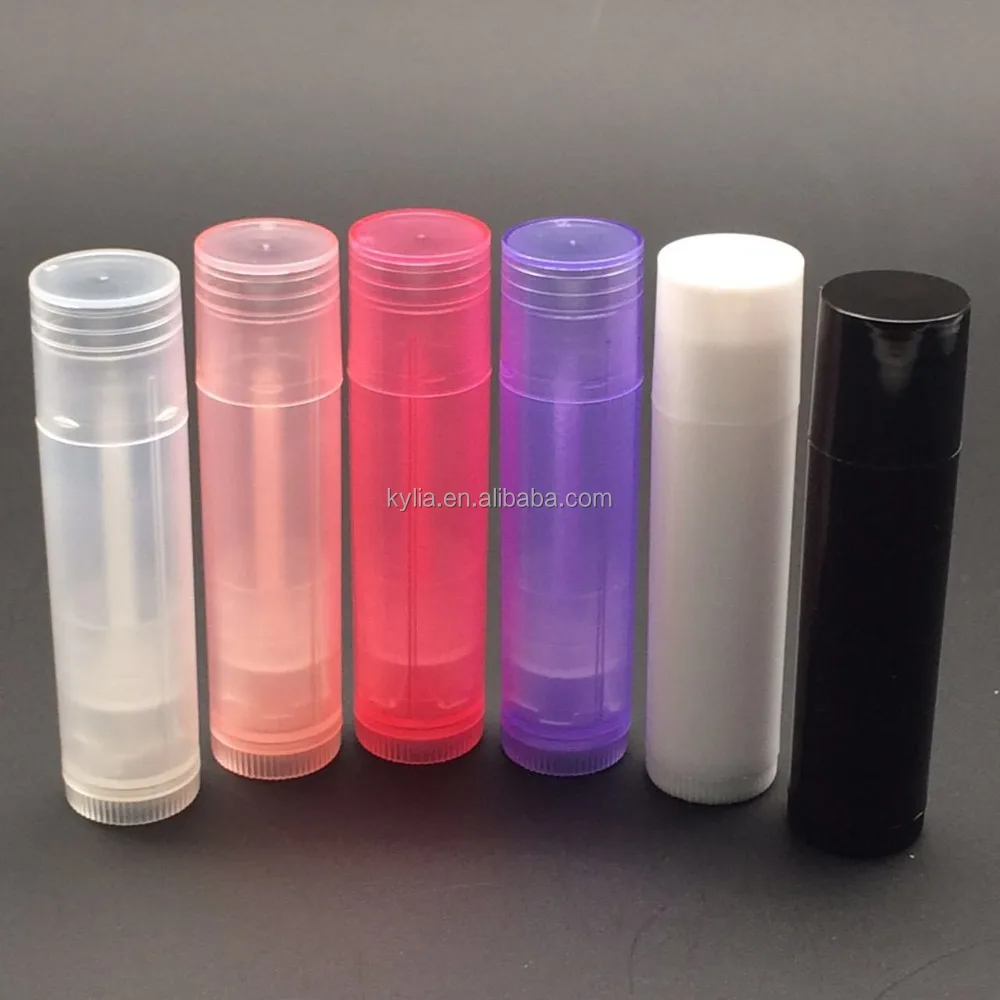Manufacturer Wholesale Custom Colorful PP Clear Mini Lip Balm Tube 5g Empty Plastic Lipstick Tube
