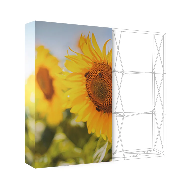 Folding Advertising Trade Show Equipment 3x3 4x3 SEG pop up display banner stand