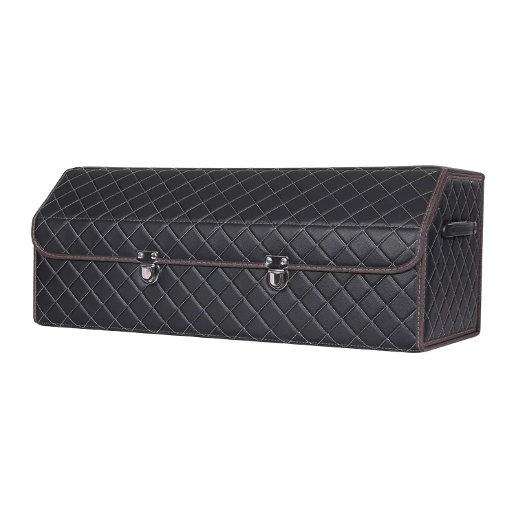 
Premium Multi-Function Foldable Pu Leather Car Trunk Storage Organizer Bin Container Box For Auto,Trunk,Suv Vehicle 