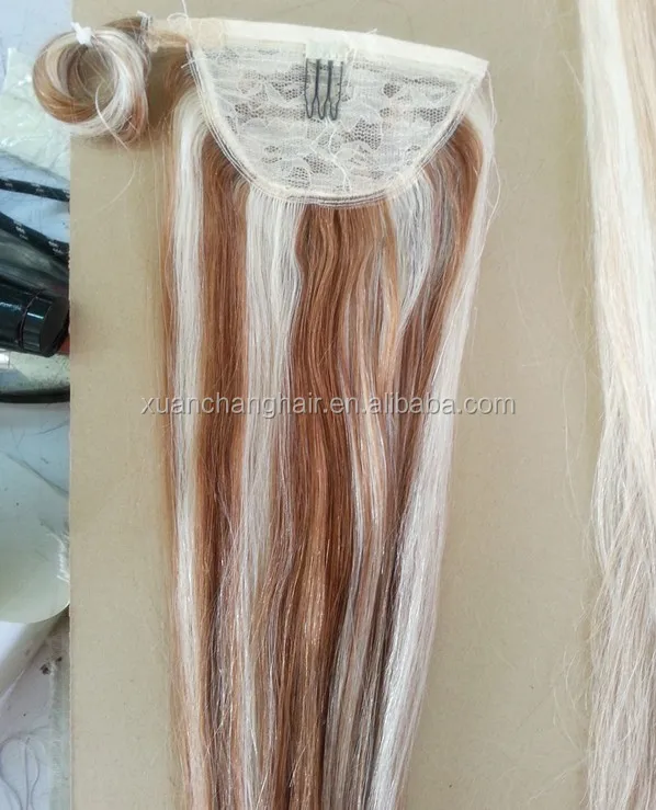 Light Brown Remy Brazilian Ponytail Hair Extension