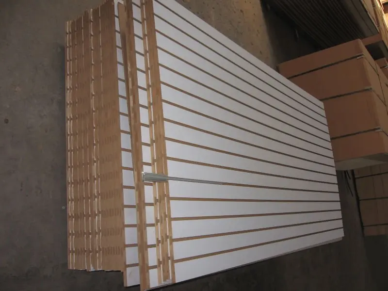 slot wall mdf board / slotted MDF wall panel displaying board