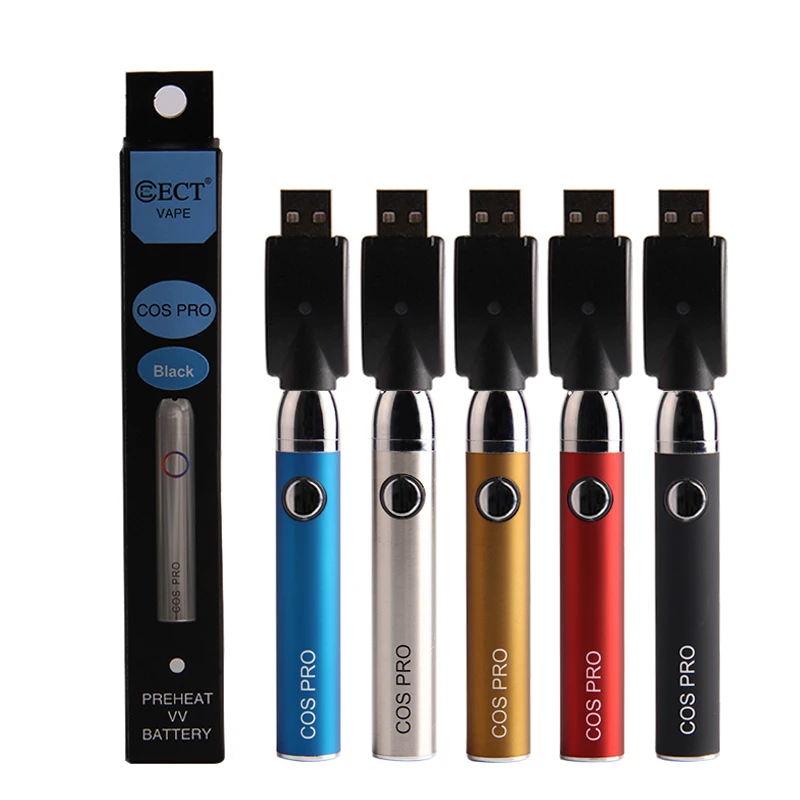Hot product 2020 ECT Cos Pro vape pen battery 650 mAh Batter Capacity 80*14mm 510 thread battery vape pen