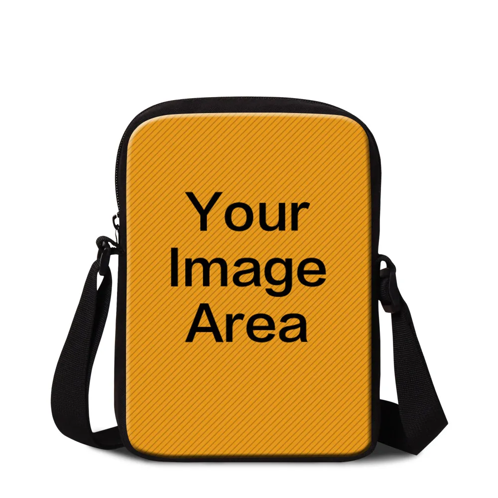 MOQ 1 PCS Small Messenger Bag Pattern Blank Canvas Polyester Crossbody Sling Bag